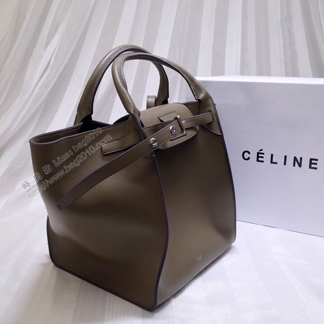 Celine女包 賽琳平紋小牛皮手袋 Céline big bag Celine手提肩背包 183313  slyd2126